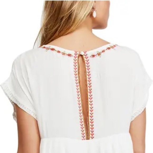 Free People Sunrise Wanderer Mini Dress in Ivory - Picture 4 of 6